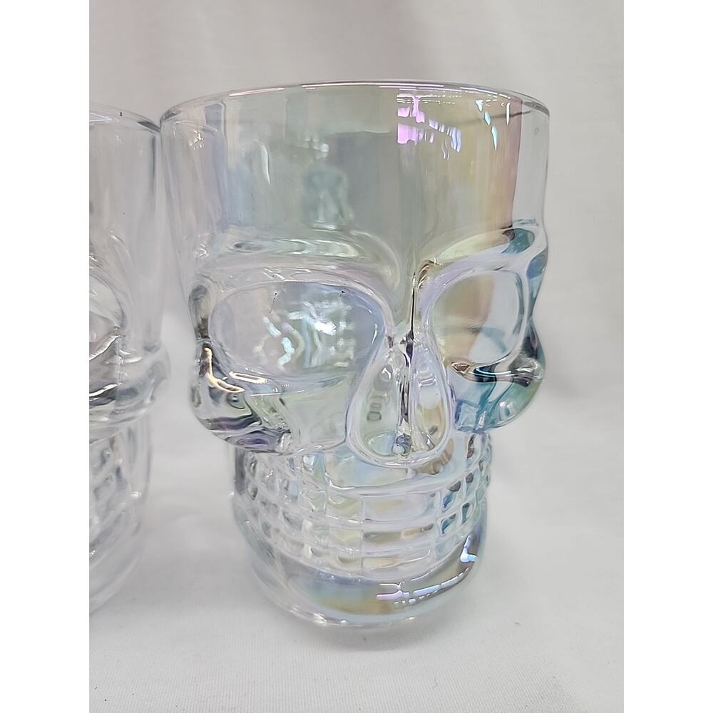 Luster Glass Skull Mugs Set Of 2 LargeCapacity No Cracks Or Chips Read Descript - Picture 14 of 15